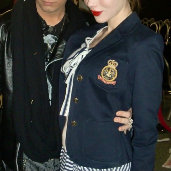 Y2K VINTAGE College BLAZER Jacket w/ Gold Patch - Picture 3 of 7